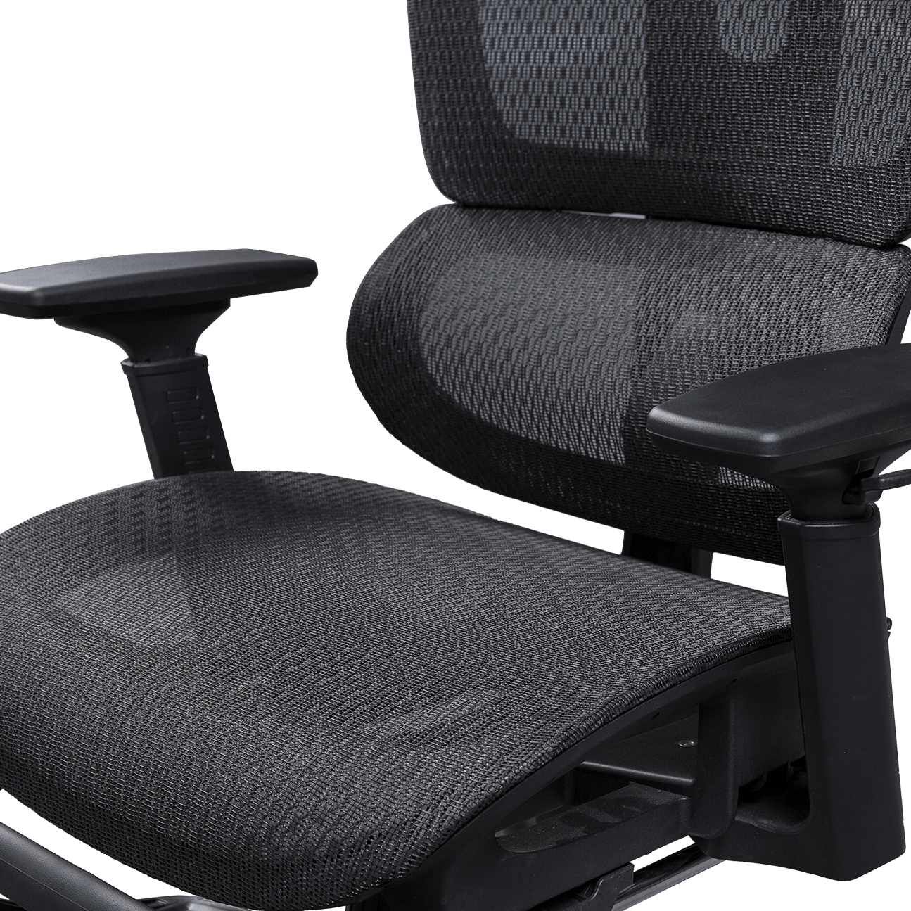 Ergonomisk mesh-kontorstol Plastramme Klassisk design mesh-stol Justerbar hodestøtte Kontorstol med fotstøtte details