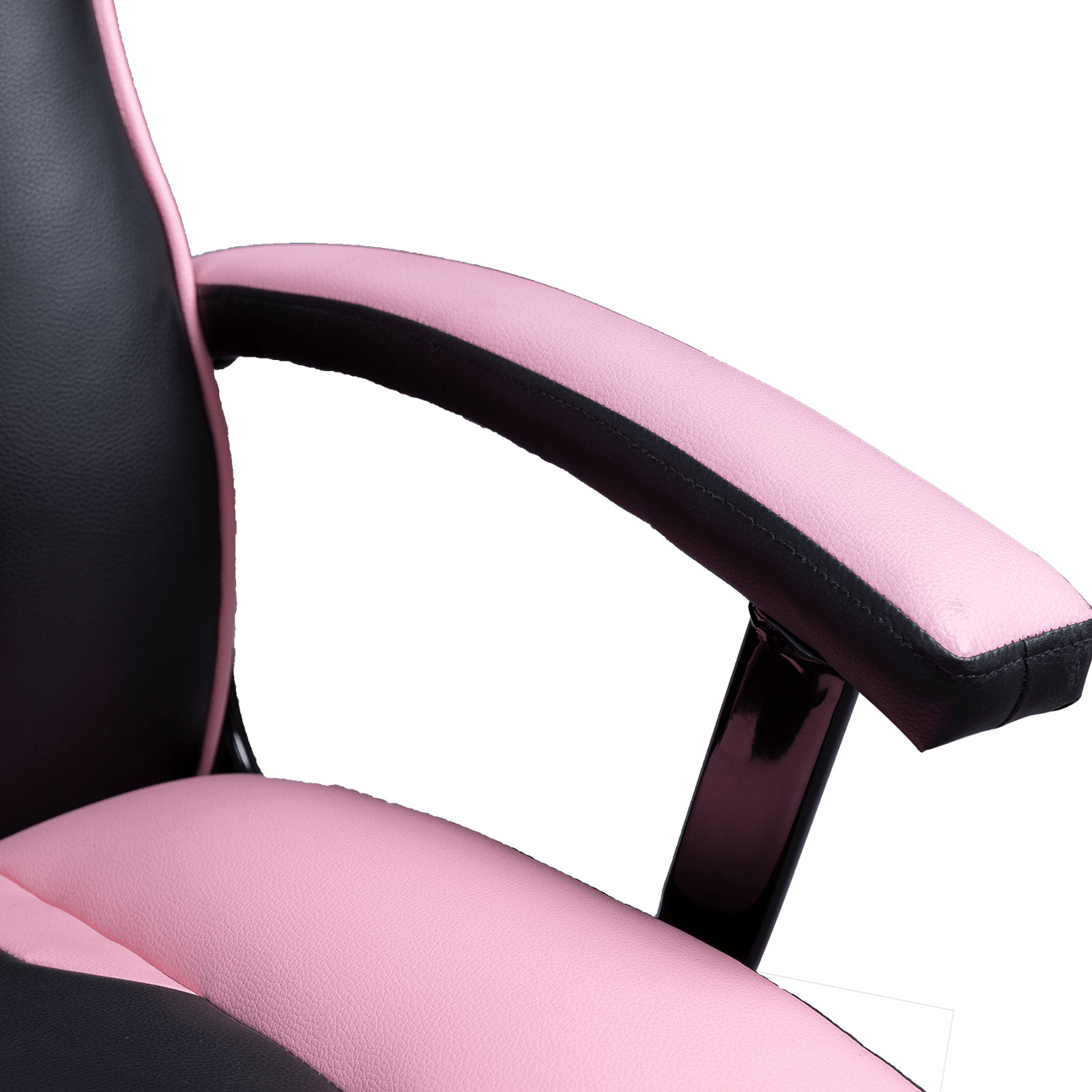 Overlegen kvalitet svart rosa PU skinn kontorstol Komfortabel sittende PC Gamer Racing stol details