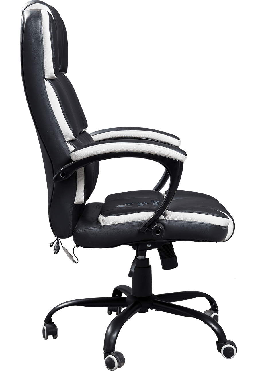 YUHUI Høydejusterbar Svart Iron Castor Swivel Office Stol Datamaskin Pu Boss Swivel Kontorstol details