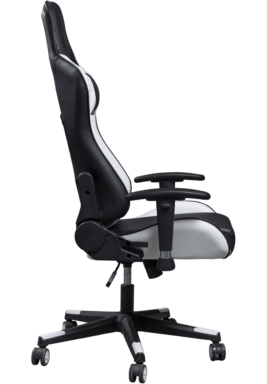 Multifunksjons tilpasset ergonomisk spillestol med korsryggstøtte Racing-stil PU-skinn Justerbar Message Gaming Stol details