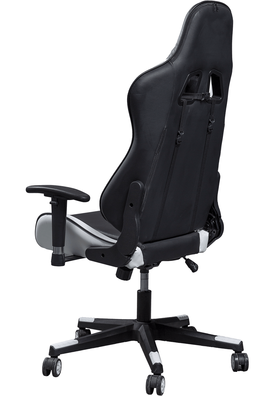 Multifunksjons tilpasset ergonomisk spillestol med korsryggstøtte Racing-stil PU-skinn Justerbar Message Gaming Stol details