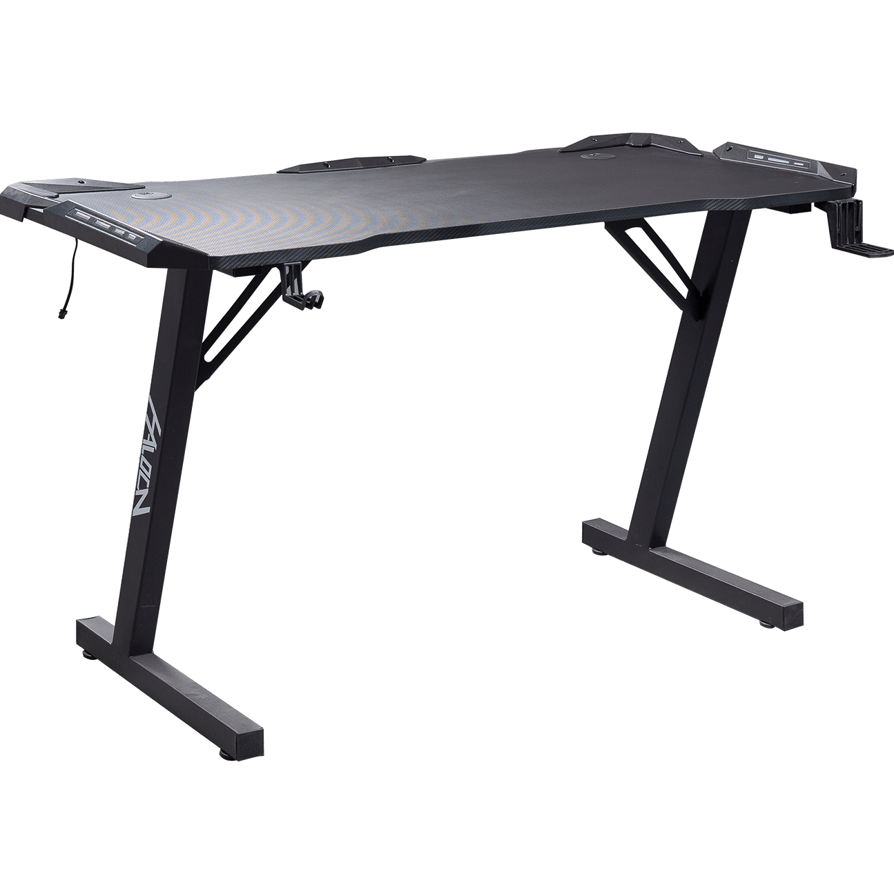 Luksus kult design Tilpass logo Z-Shape Hjemme-PC Bærbar skrivebord RGB Light Gaming Desk details