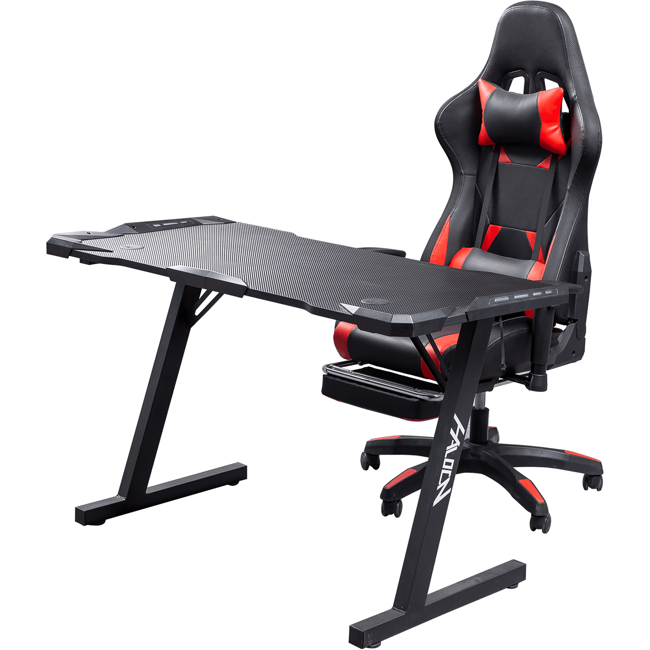 Luksus kult design Tilpass logo Z-Shape Hjemme-PC Bærbar skrivebord RGB Light Gaming Desk