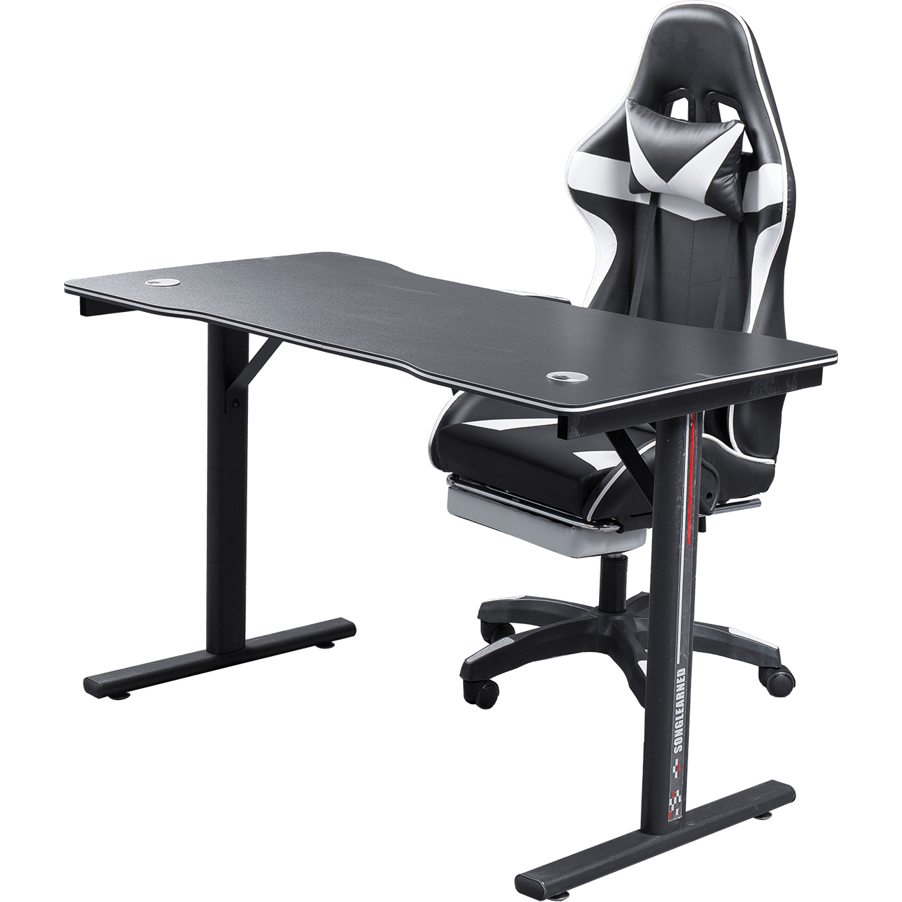 Svart Vanntett Slitesterk L-Shape Gaming Stol Hjemmekontor PC Gamer Skrivebord